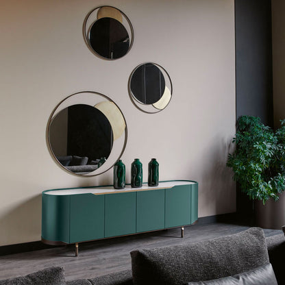 Large Modern Curved Buffet Sideboard