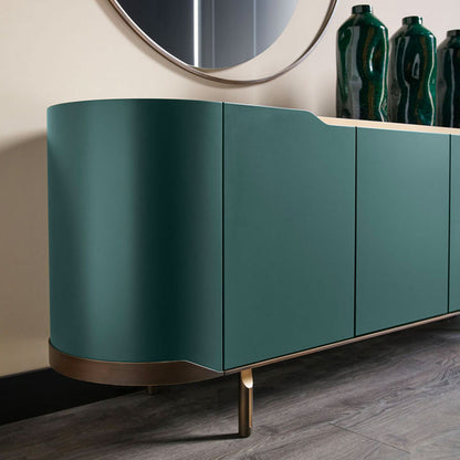 Large Modern Curved Buffet Sideboard