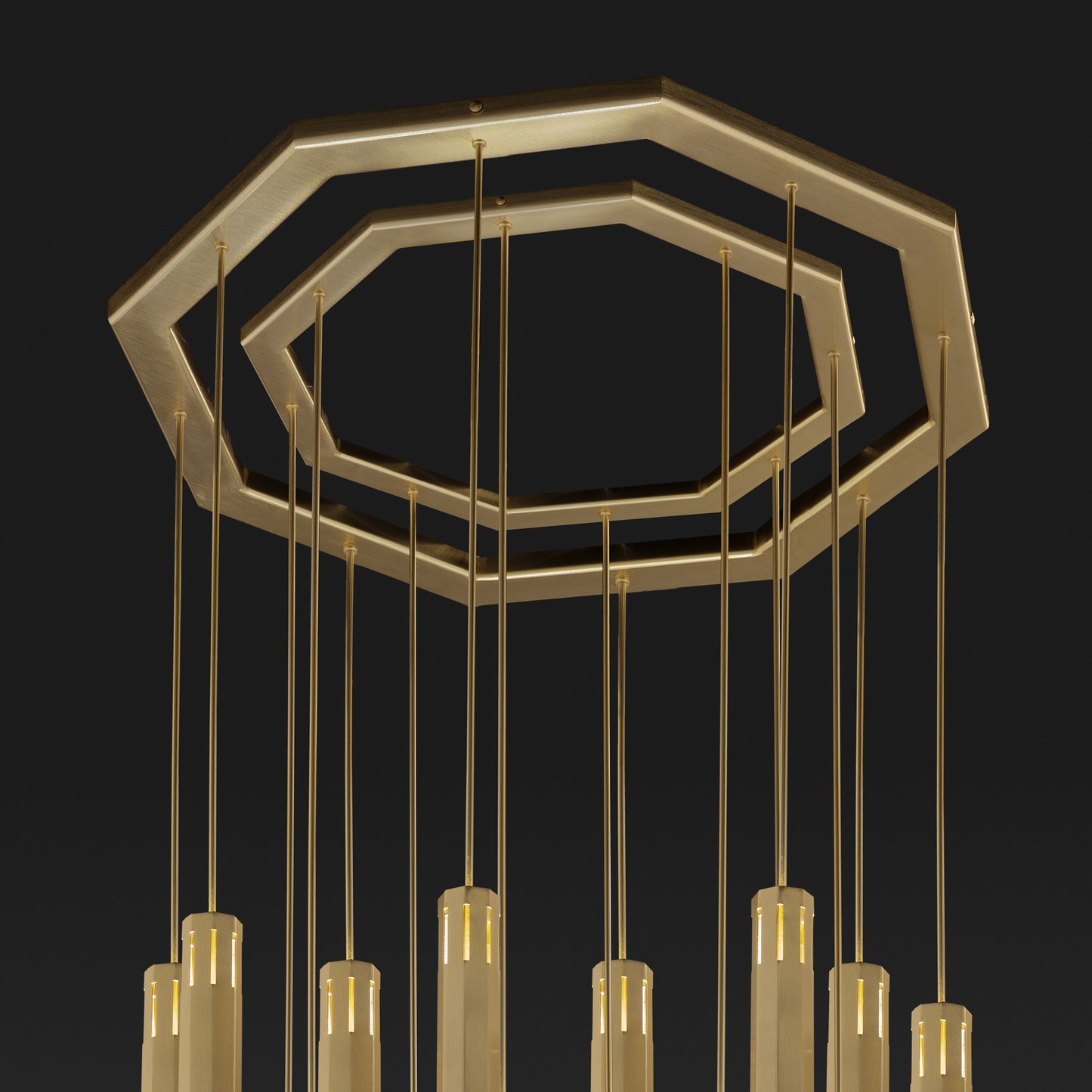 Large Modern Geometric Pendant Style Chandelier