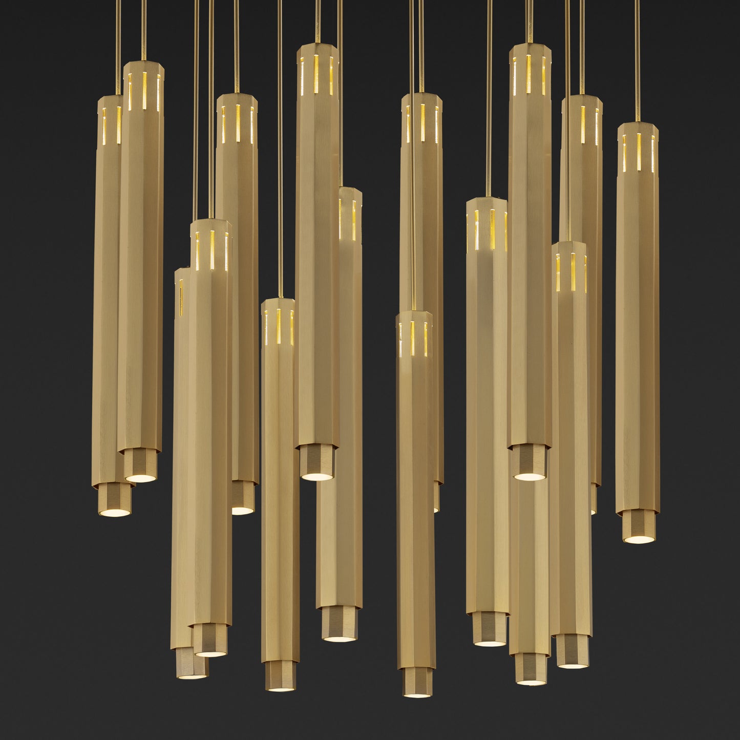 Large Modern Geometric Pendant Style Chandelier