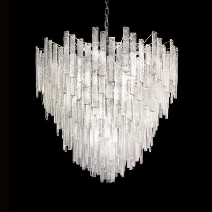 Large Modern Glass Chandelier