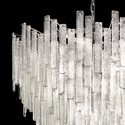 Large Modern Glass Chandelier