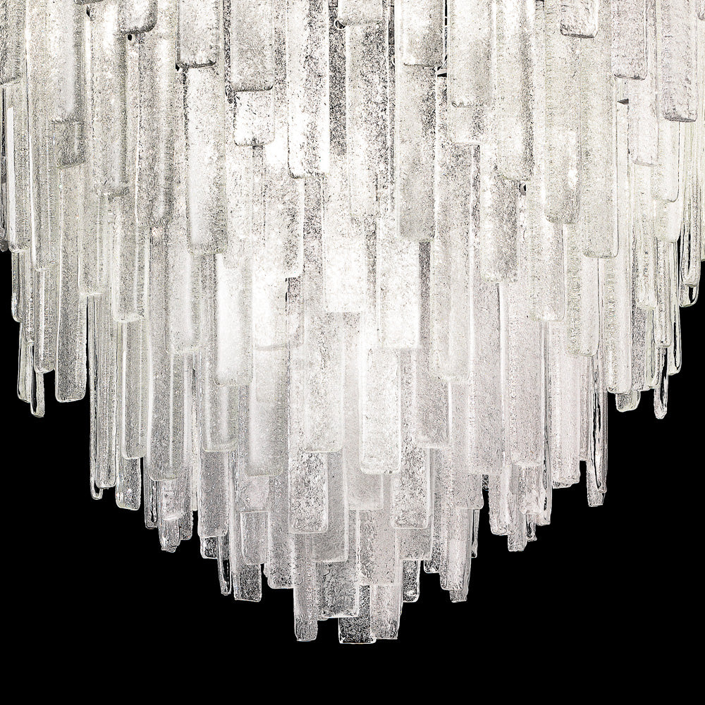 Large Modern Glass Chandelier