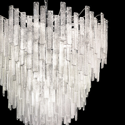 Large Modern Glass Chandelier