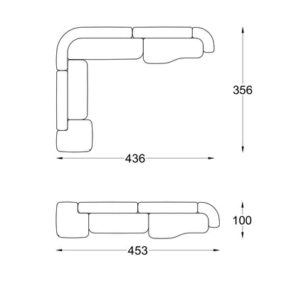 Large Modular L Shape Corner Sofa