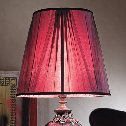 Large Ornate Jewelled Glass Table Lamp