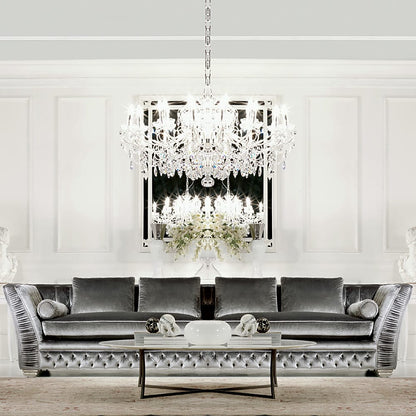 Large Ornate Crystal Chandelier