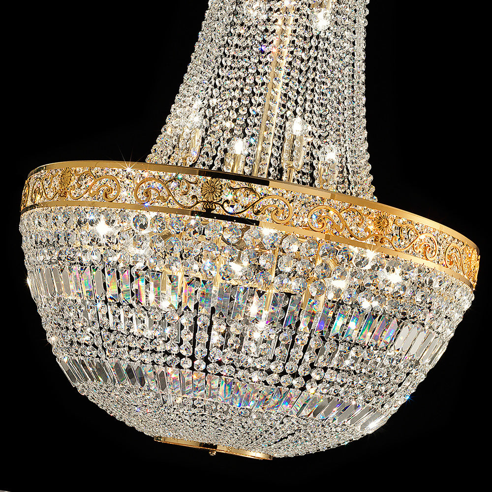 Large Crystal Empire Chandelier