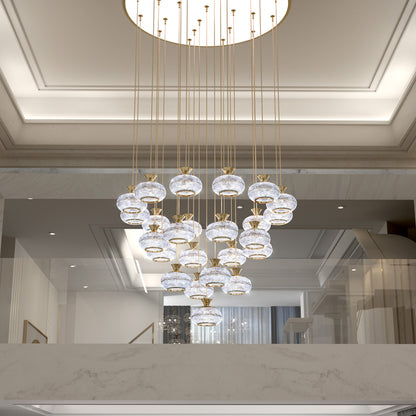 Large Crystal Pendant Style Chandelier