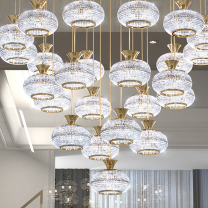 Large Crystal Pendant Style Chandelier