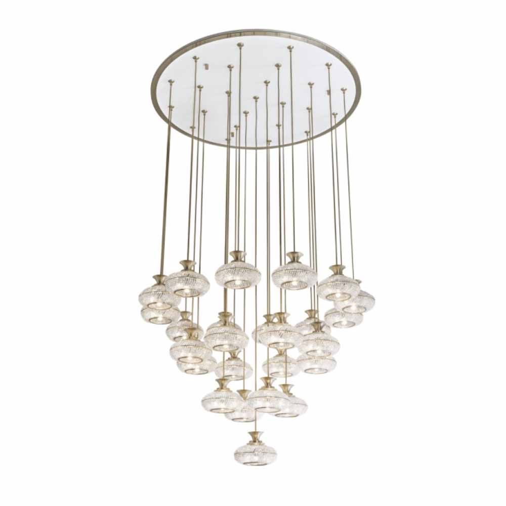 Large Crystal Pendant Style Chandelier