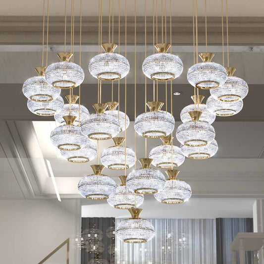 Large Crystal Pendant Style Chandelier