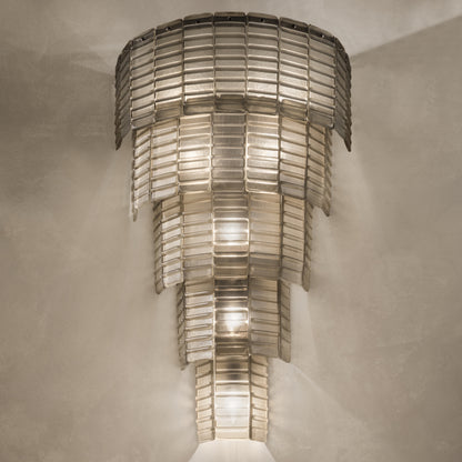 Large Tiered Murano Glass Wall Light