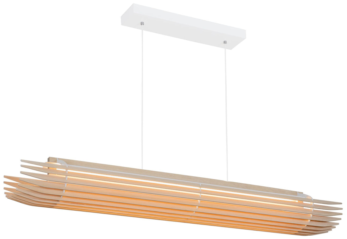 Lex 56" Wide White Accented White Oak 2700K P1 Driver LED Linear Penda