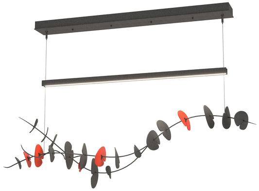 Lily LED Pendant - Iron - Satin Red