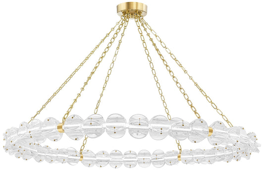 Lindley Large LED Chandelier Aged Brass