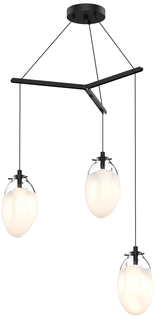 Liquid 27" Wide 3-Light Satin Black Pendant