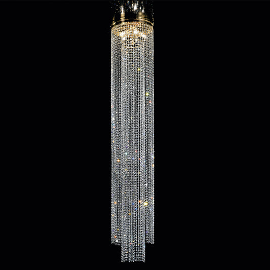 Long Crystal Chain Chandelier Style Ceiling Light