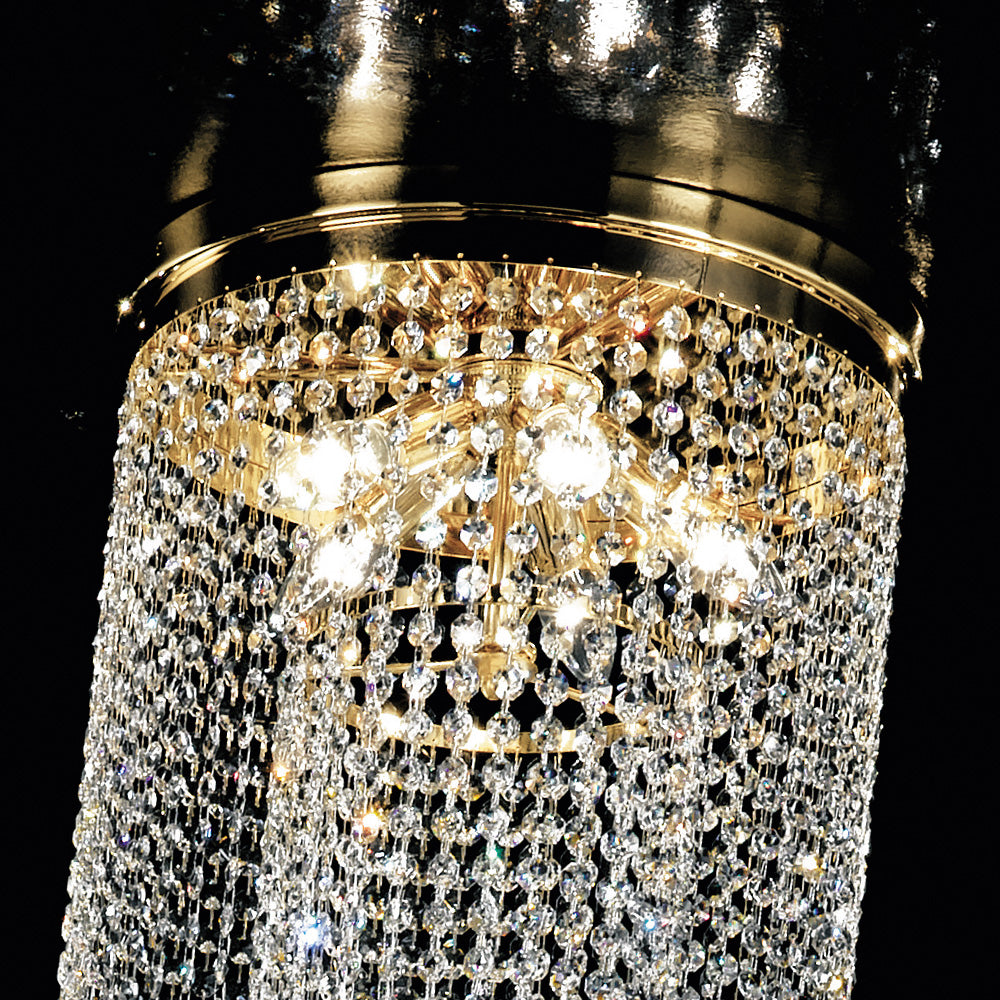 Long Crystal Chain Chandelier Style Ceiling Light