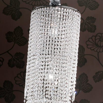 Long Tiered Crystal Italian Chandelier