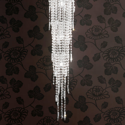 Long Tiered Crystal Italian Chandelier