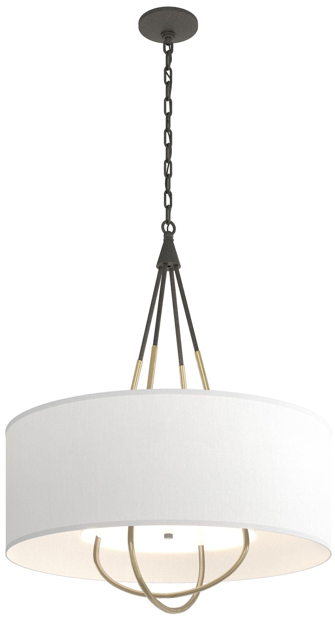 Loop Pendant - Iron - Modern Brass - Anna Shade