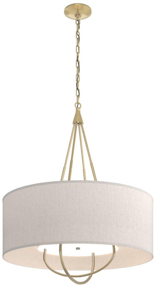 Loop Pendant - Modern Brass - Modern Brass - Flax Shade