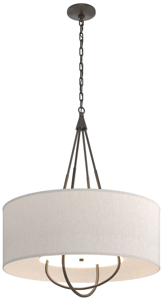 Loop Pendant - Oil Rubbed Bronze - Bronze - Flax Shade