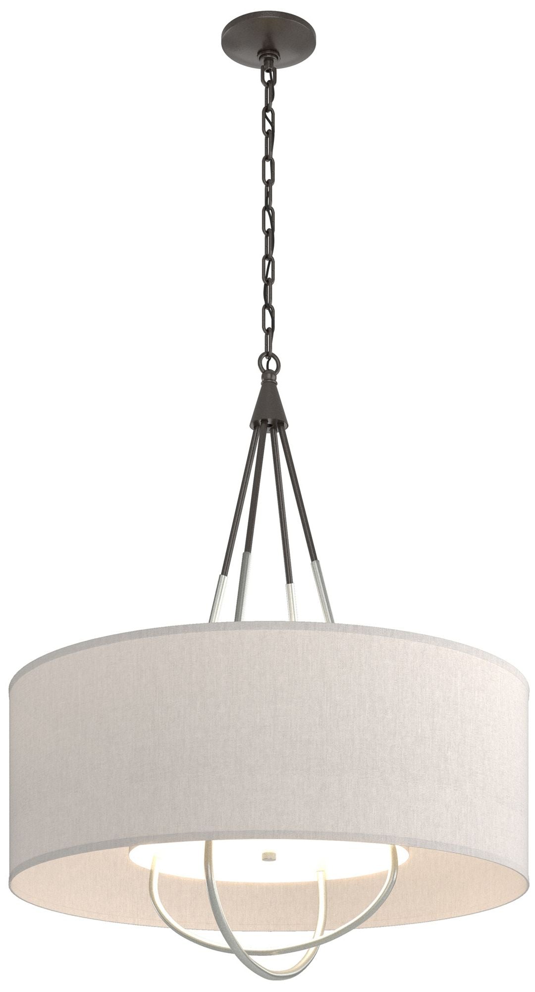 Loop Pendant - Oil Rubbed Bronze - Platinum - Flax Shade