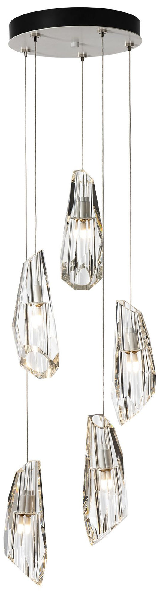 Luma 14.5" Wide 5-Light White Crystal Pendant With