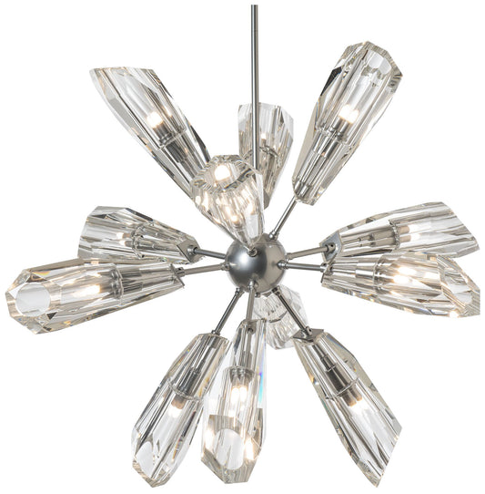 Luma 32" Wide 12-Light Sterling Crystal Starburst Pendant