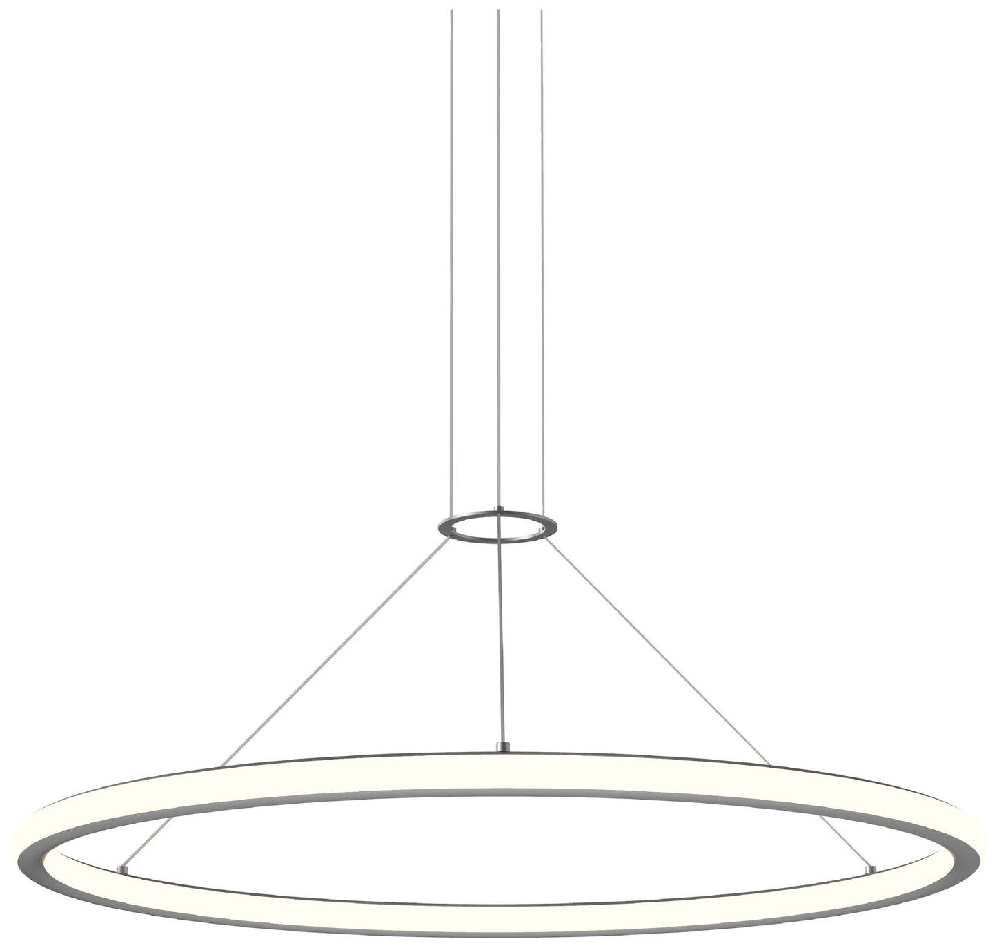 Luna 36" Round LED Pendant w/ 20' Cord (2700K) - Satin Aluminum