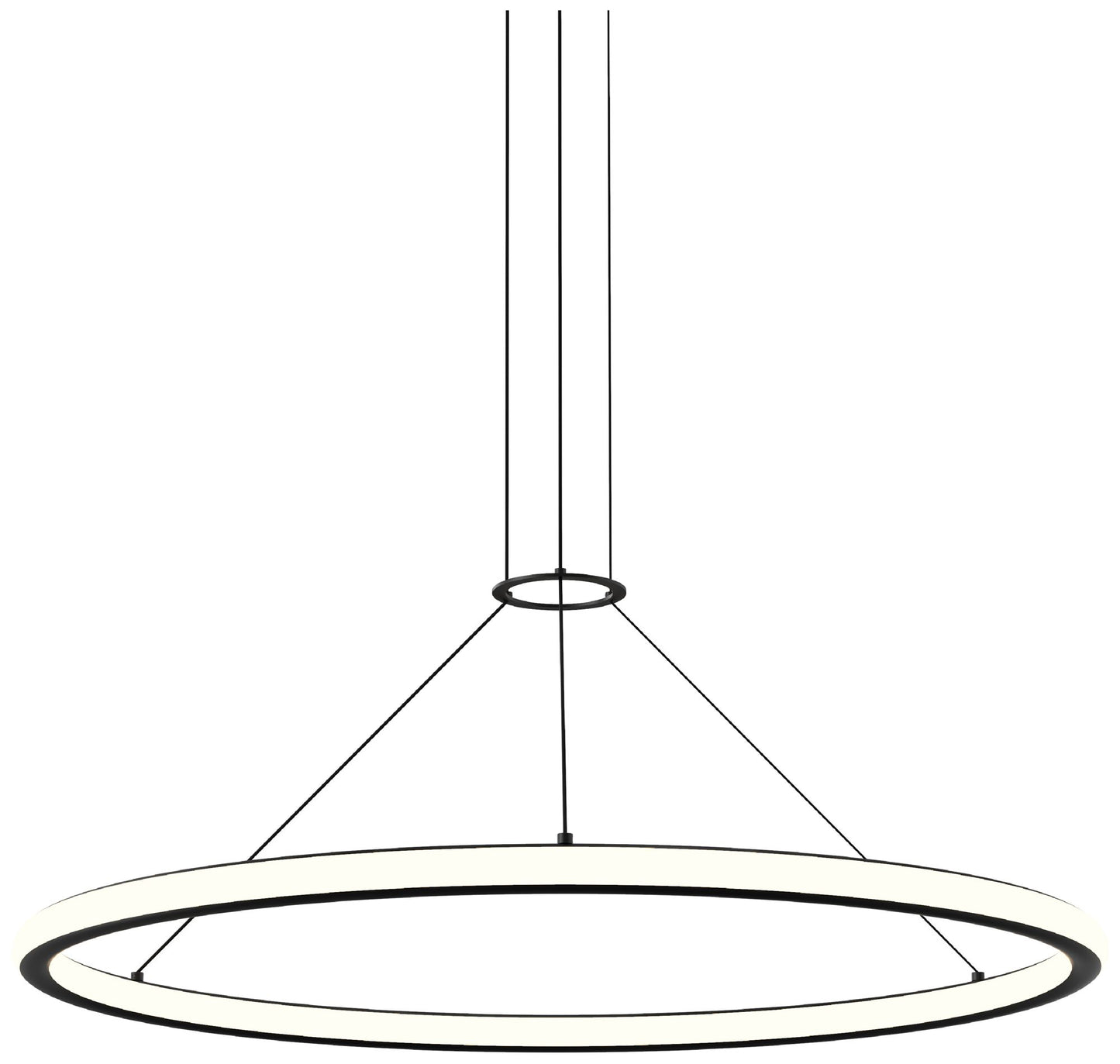 Luna 36" Round LED Pendant w/ 20' Cord (3500K) - Satin Black