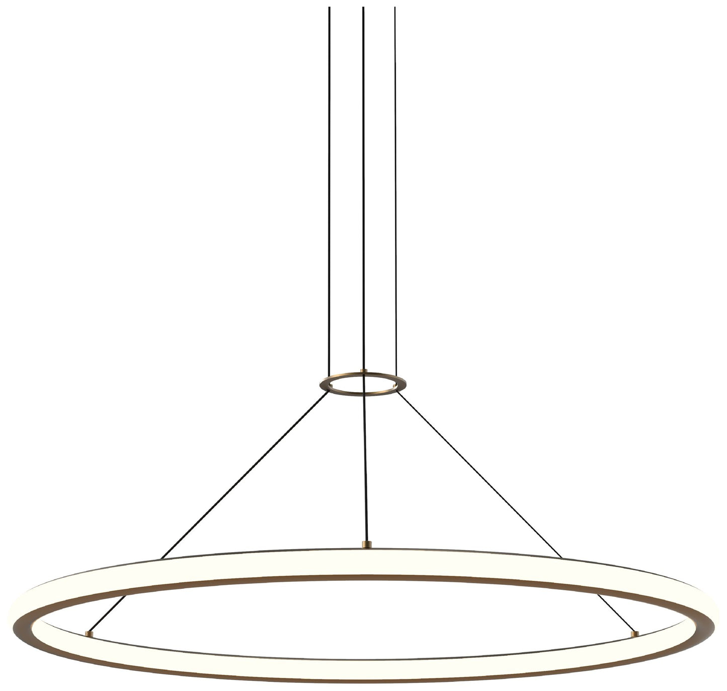 Luna 36" Round LED Pendant w/ 20' Cord Painted Brass