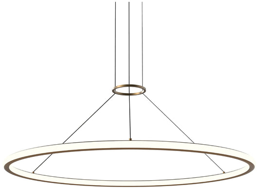 Luna 48" Round LED Pendant w/ 20' Cord (2700K) Painted Brass