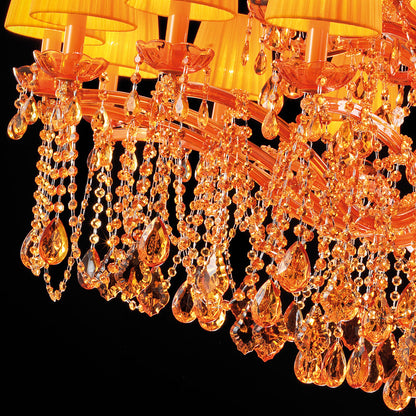 Luxury 24 Arm Amber Glass Chandelier