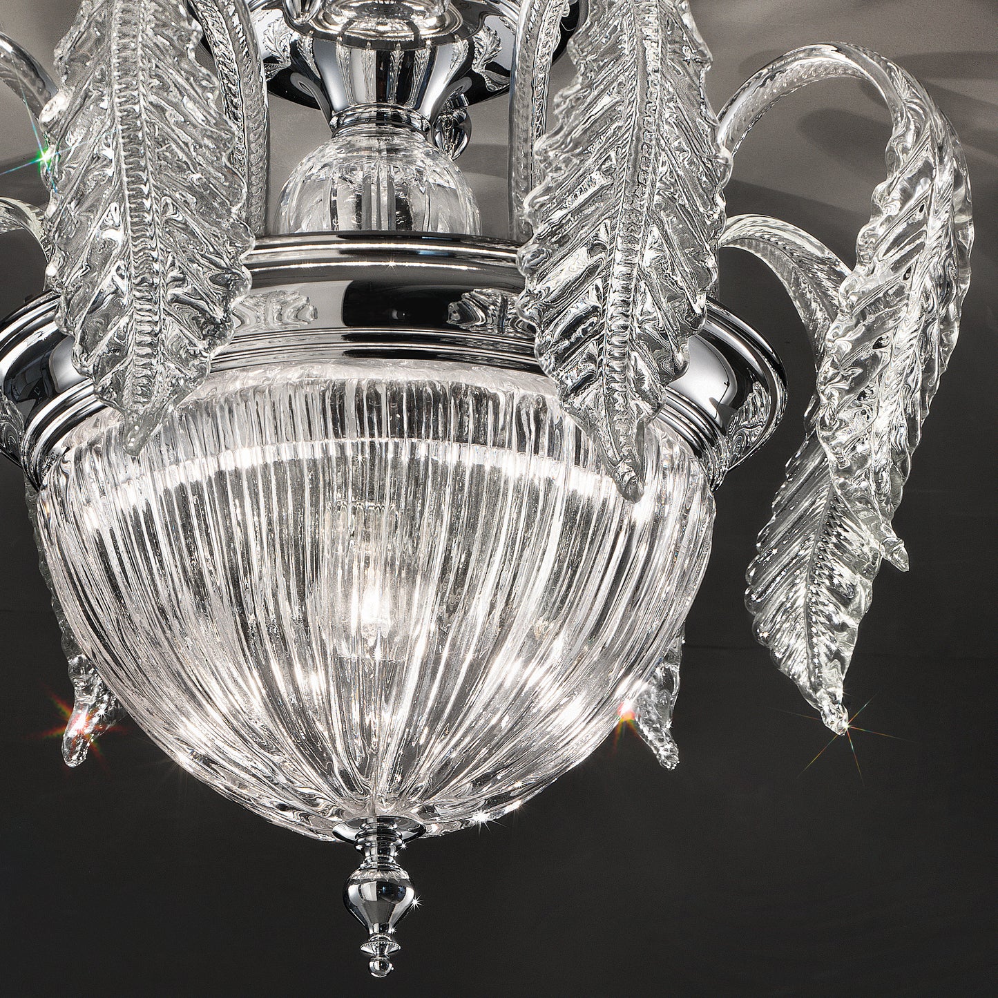 Luxury Acanthus Empire Glass Ceiling Light