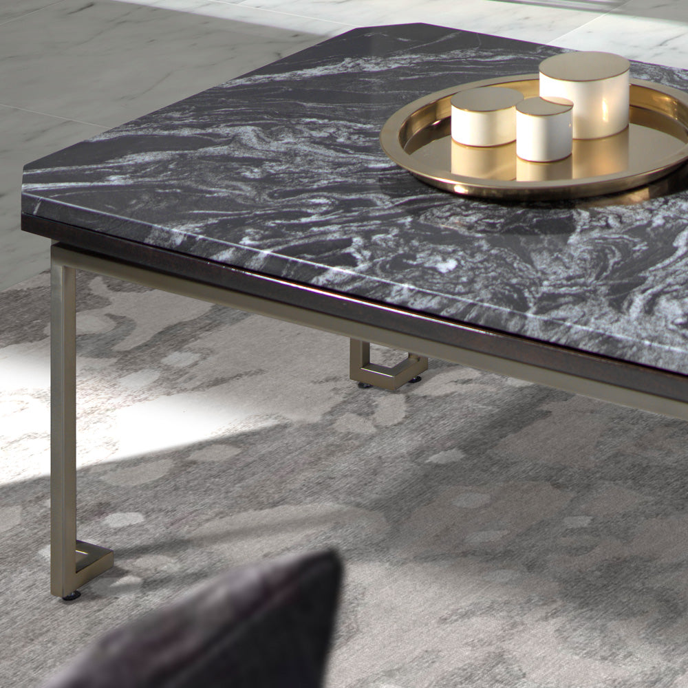 Luxury Black Marble Top Coffee Table