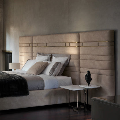 Luxury Designer Bed With Wide Headboard