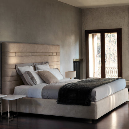 Luxury Designer Bed With Wide Headboard