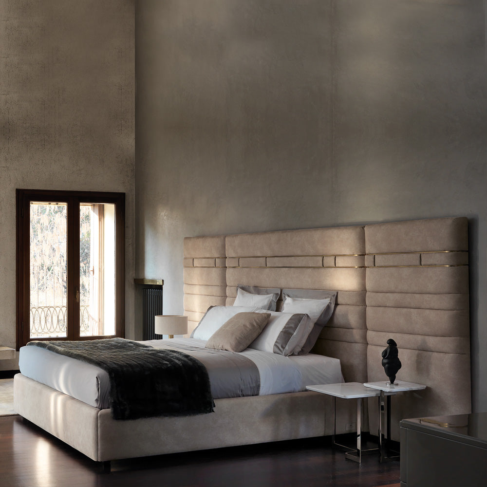 Luxury Designer Bed With Wide Headboard