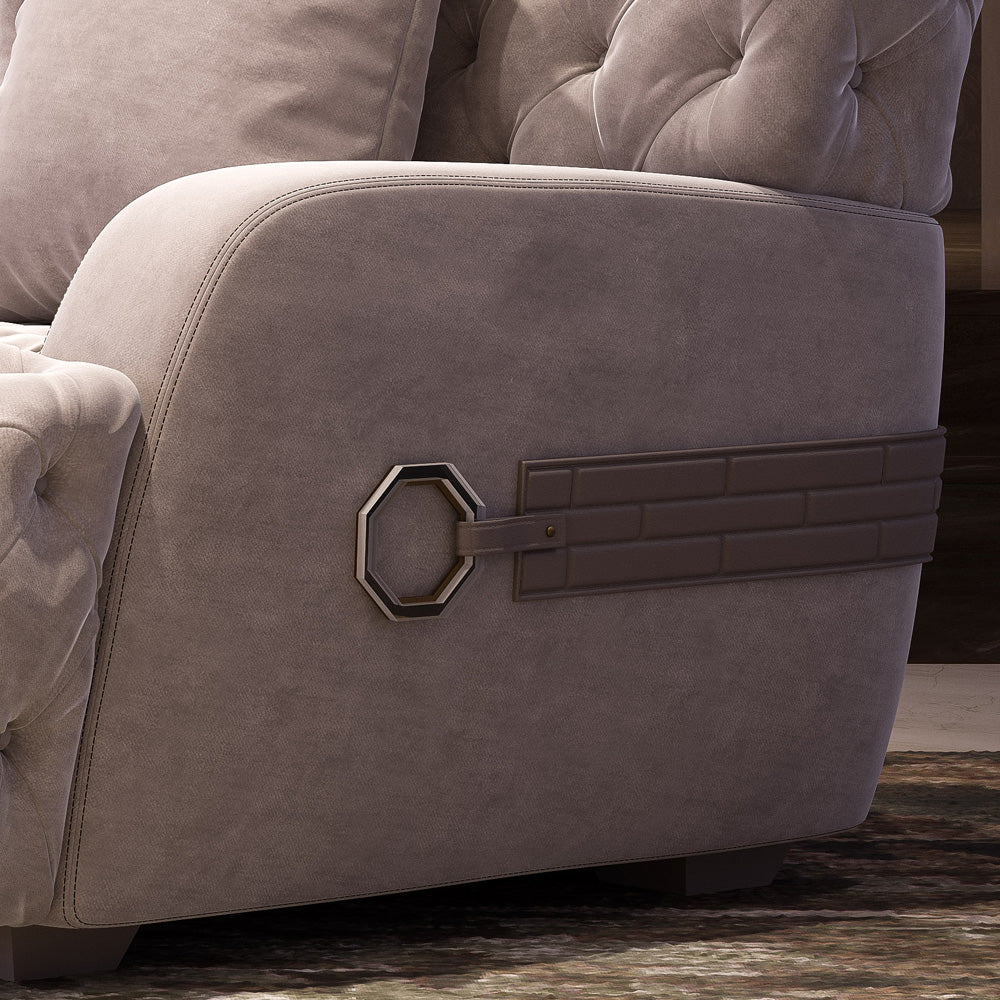 Luxury Designer Italian Button Upholstered Sofa