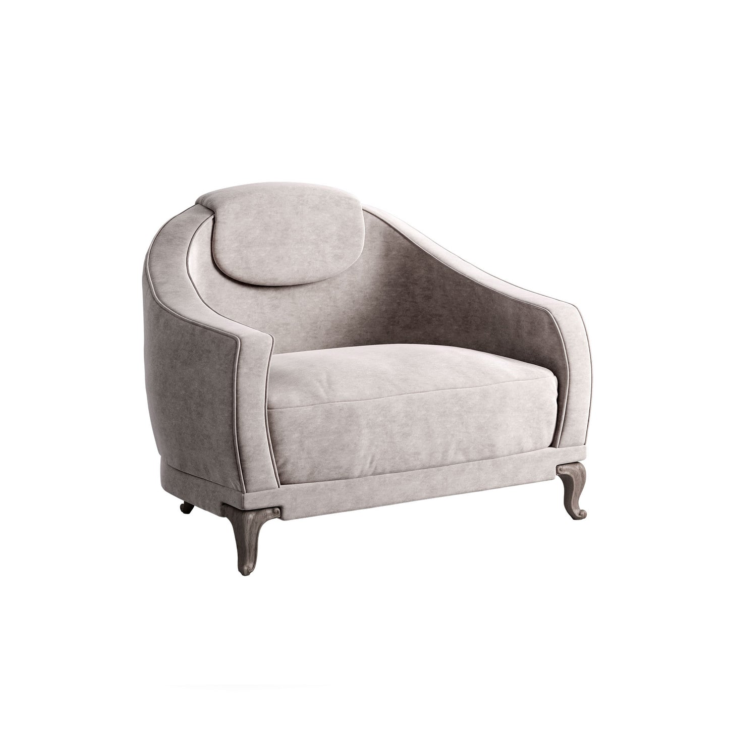 Luxury Designer Italian Curved Armchair