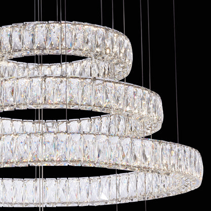 Luxury Five Ring Crystal Chandelier