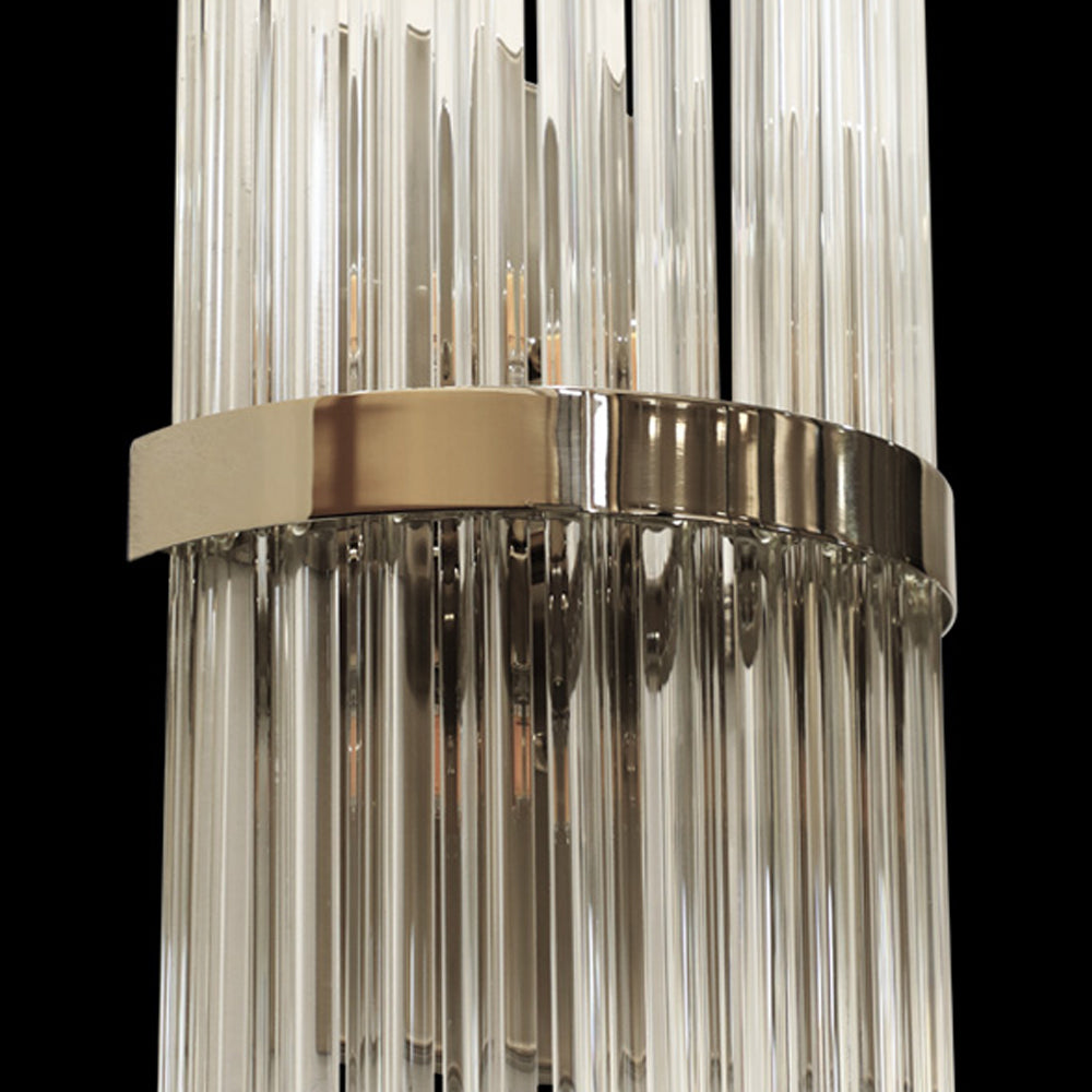 Luxury Glass Wall Light With Brass Trim