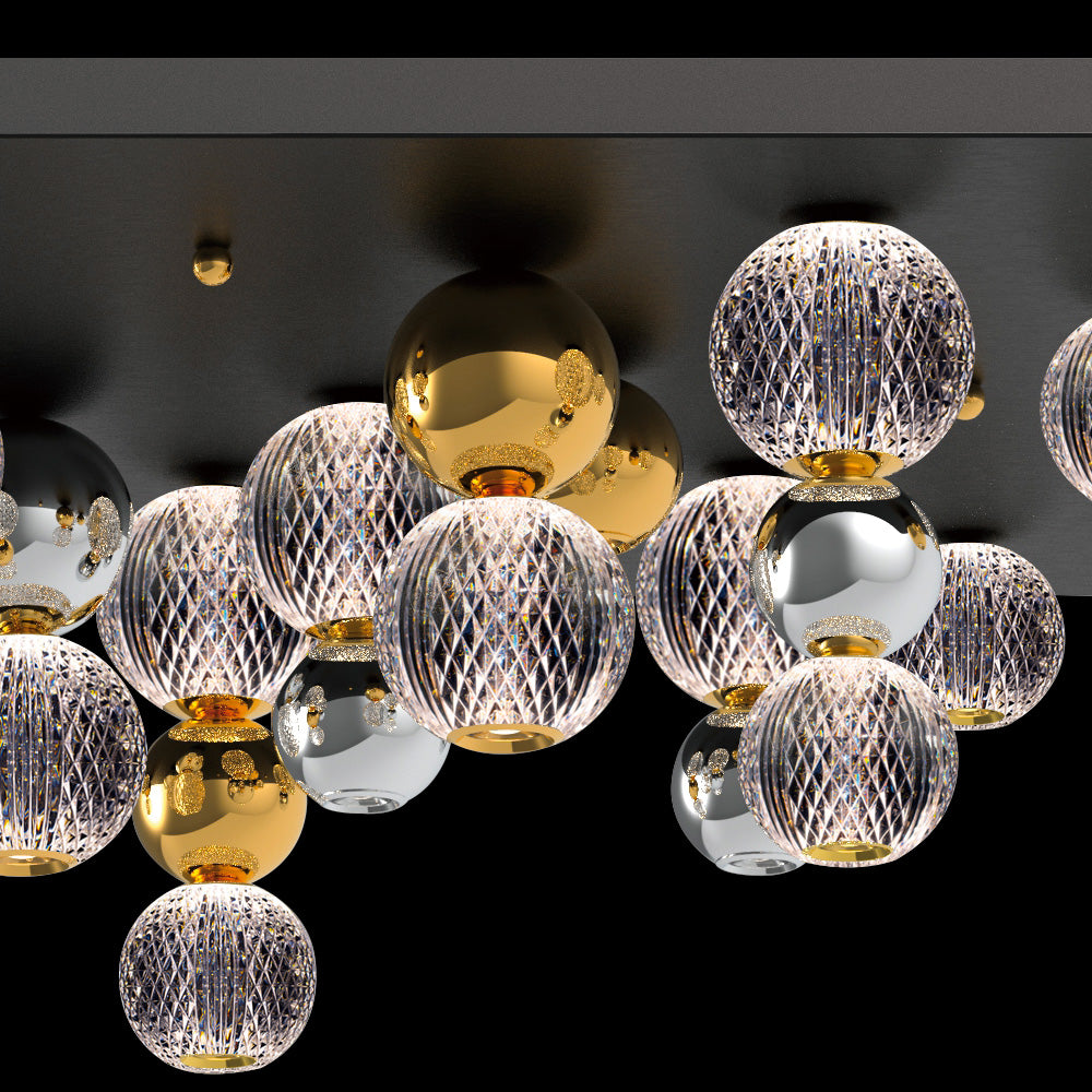 Luxury Gold And Silver Ceiling Light Cluster