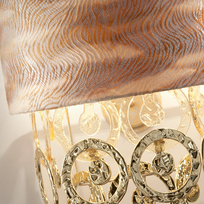 Luxury Hand Made Gold Glass Italian Wall Light