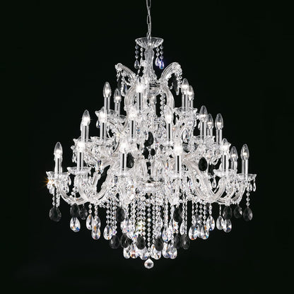 Luxury Italian Black Crystal Chandelier