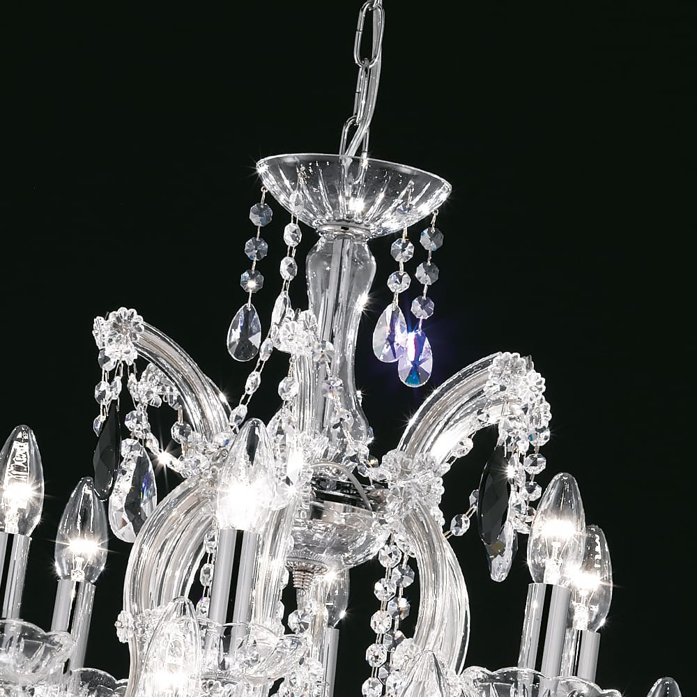 Luxury Italian Black Crystal Chandelier