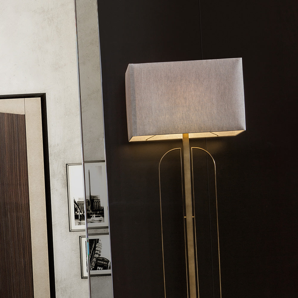 Luxury Italian Burnished Brass Modern Floor Lamp